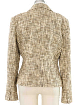 2003 Chanel Khaki Tweed Jacket Jacket arcadeshops.com