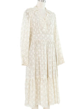 2016 Chanel Eyelet Ruffle Dress Dress arcadeshops.com