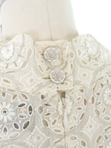 2016 Chanel Eyelet Ruffle Dress Dress arcadeshops.com