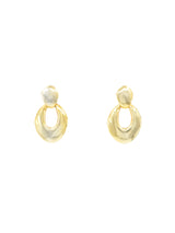 Oscar de la Renta Goldtone Hinged Earrings Jewelry arcadeshops.com