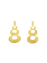 Kenneth Jay Lane Gold Tone Textured Drop Earrings Jewelry arcadeshops.com