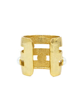 Oscar de la Renta Pearl Studded Openwork Cuff Jewelry arcadeshops.com