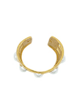 Oscar de la Renta Pearl Studded Openwork Cuff Jewelry arcadeshops.com