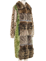Lanvin Patchwork Fur Coat Outerwear arcadeshops.com