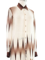 Jean Paul Gaultier Chiffon Ruffle Shirt Dress Dress arcadeshops.com