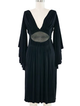 Fendi Embellished Black Jersey Dress Dress arcadeshops.com