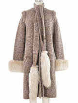 Foxtail Trimmed Knit Cardigan Outerwear arcadeshops.com