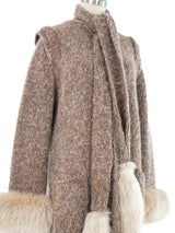 Foxtail Trimmed Knit Cardigan Outerwear arcadeshops.com