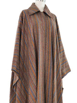 Christian Dior Striped Wool Cape Outerwear arcadeshops.com