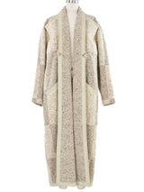 Speckled Ivory Tweed Overcoat Outerwear arcadeshops.com