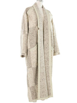 Speckled Ivory Tweed Overcoat Outerwear arcadeshops.com