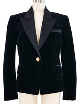 Balmain Satin Lapel Velvet Tuxedo Jacket Jacket arcadeshops.com