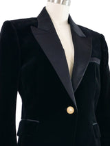 Balmain Satin Lapel Velvet Tuxedo Jacket Jacket arcadeshops.com