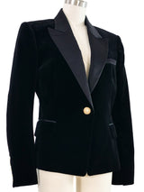 Balmain Satin Lapel Velvet Tuxedo Jacket Jacket arcadeshops.com
