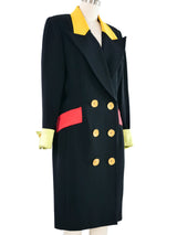Bill Blass Satin Trimmed Coat Dress Dress arcadeshops.com