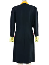 Bill Blass Satin Trimmed Coat Dress Dress arcadeshops.com