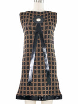 1987 Pierre Cardin Windowpane Knit Dress