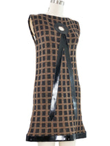1987 Pierre Cardin Windowpane Knit Dress