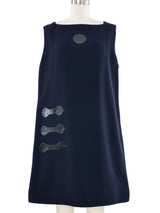 Pierre Cardin Vinyl Accent Mini Dress