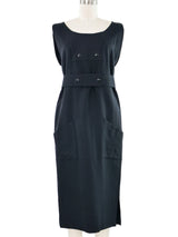 1990s Pierre Cardin Linen Sheath Dress