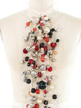 Pierre Cardin Crystal Waterfall Bib Necklace