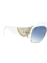 Emmanuelle Khanh Clear Crystal and Chain Sunglasses Accessory arcadeshops.com