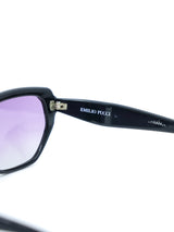 Emilio Pucci Flecked Black Sunglasses Accessory arcadeshops.com