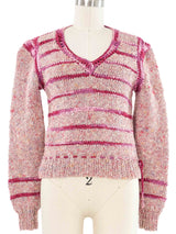 Multicolor Ribbon Accented Sweater Top arcadeshops.com