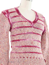 Multicolor Ribbon Accented Sweater Top arcadeshops.com