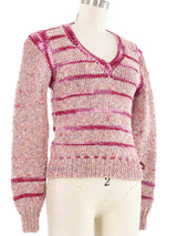 Multicolor Ribbon Accented Sweater Top arcadeshops.com