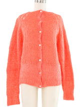 1960s Salmon Pink Mohair Cardigan