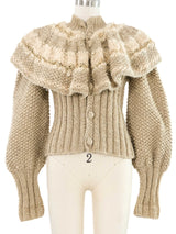 Hand Knit Wool Caped Sweater Top arcadeshops.com