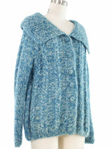 Turqoise Mohair Cardigan Top arcadeshops.com