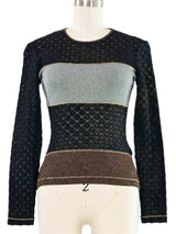 1990s Christian Lacroix Metallic Jersey Top