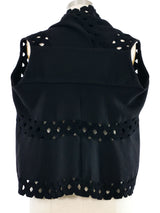 Alaia Eyelet Knit Vest Top arcadeshops.com