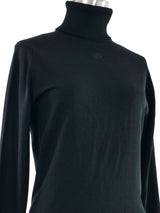 1970s Givenchy Logo Knit Turtleneck Top arcadeshops.com