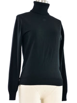 1970s Givenchy Logo Knit Turtleneck Top arcadeshops.com