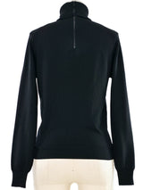 1970s Givenchy Logo Knit Turtleneck Top arcadeshops.com