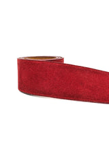 Lion Buckle Red Suede Belt Accessory arcadeshops.com