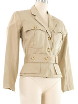Alaia Belted Safari Blazer Jacket arcadeshops.com