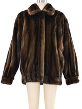Anne Klein Mink Fur Bomber Jacket Outerwear arcadeshops.com