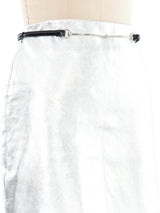 Gucci Metallic Leather Skirt Bottom arcadeshops.com