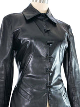1990s Alaia Black Leather Blazer Jacket arcadeshops.com
