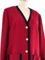 Celine Oxblood Blazer Jacket arcadeshops.com