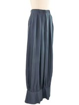 Yves Saint Laurent Wide Leg Satin Pants Bottom arcadeshops.com