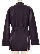 Sonia Rykiel Plum Felted Wool Jacket Jacket arcadeshops.com