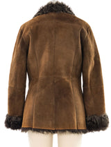 Caramel Shearling Suede Jacket Jacket arcadeshops.com