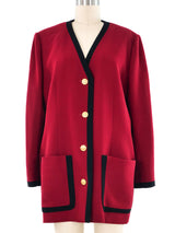 Celine Oxblood Blazer Jacket arcadeshops.com