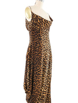 John Galliano Silk Leopard Gown Dress arcadeshops.com