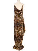 John Galliano Silk Leopard Gown Dress arcadeshops.com